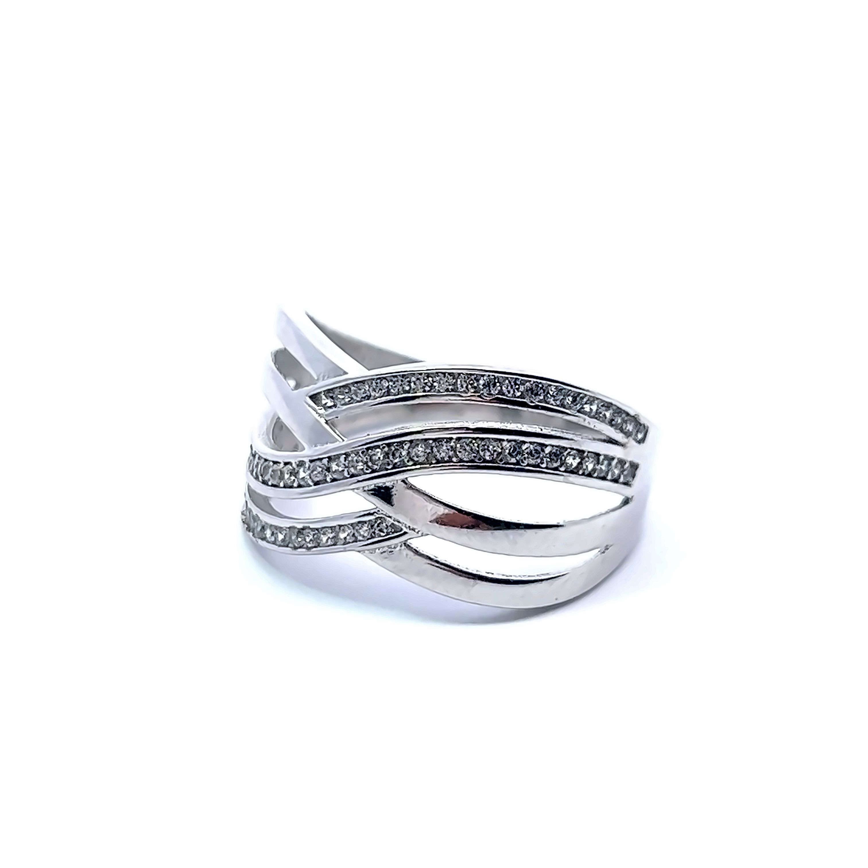 18kt White Gold Ring with Zirconia GUL6160 - Heir & Loom